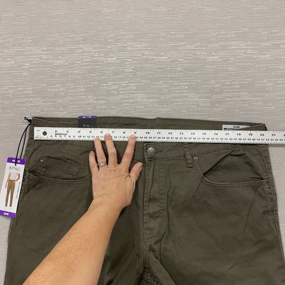 Buffalo SAM Brown Denim Jeans Pants Men's Size 40 x 30" Slim Fit Straight Leg - Picture 8 of 12